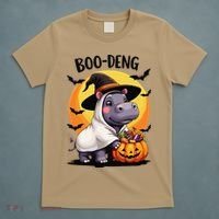 Moo Deng Halloween Boo Deng Costume Moodeng Hippo T-Shirt thumb 5