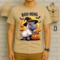 Moo Deng Halloween Boo Deng Costume Moodeng Hippo T-Shirt thumb 6