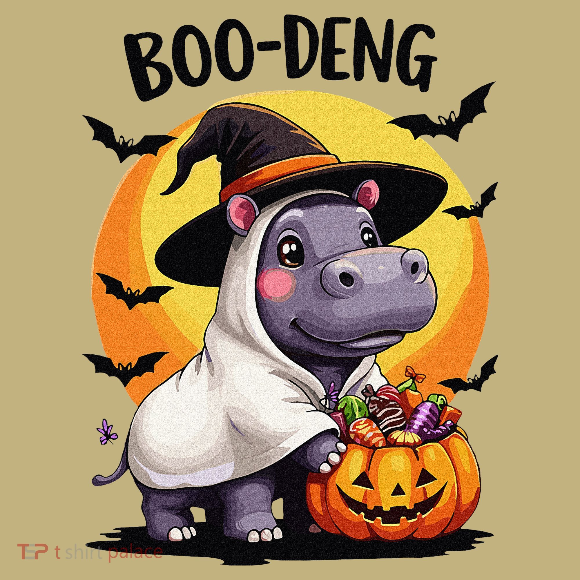 Moo Deng Halloween Boo Deng Costume Moodeng Hippo Polo