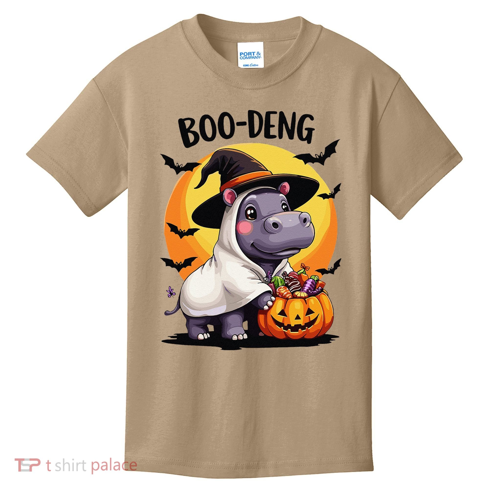 Moo Deng Halloween Boo Deng Costume Moodeng Hippo Kids T-Shirt
