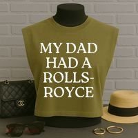 My Dad Had A Rolls Royce Garment-Dyed Women's Muscle Tee thumb 3