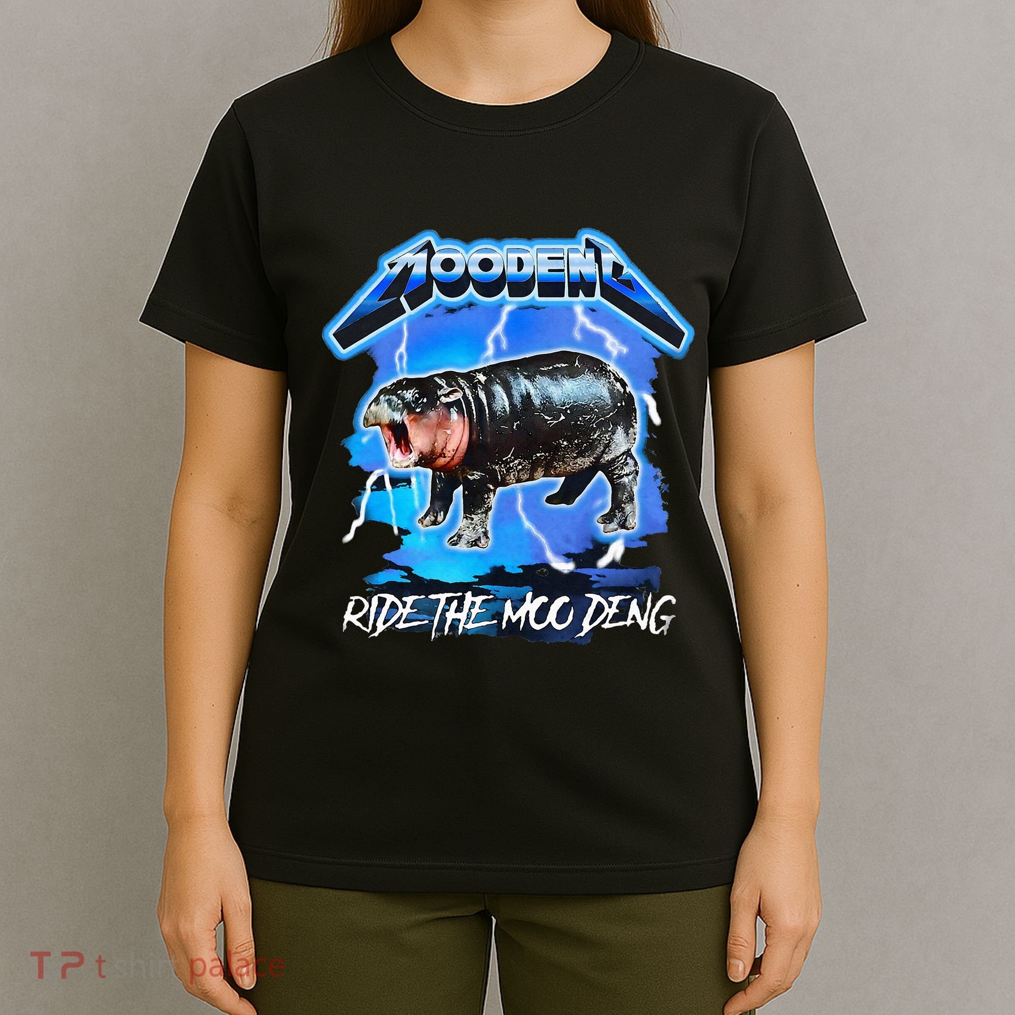 Moo Deng Hippo Ride The Moo Deng T-Shirt