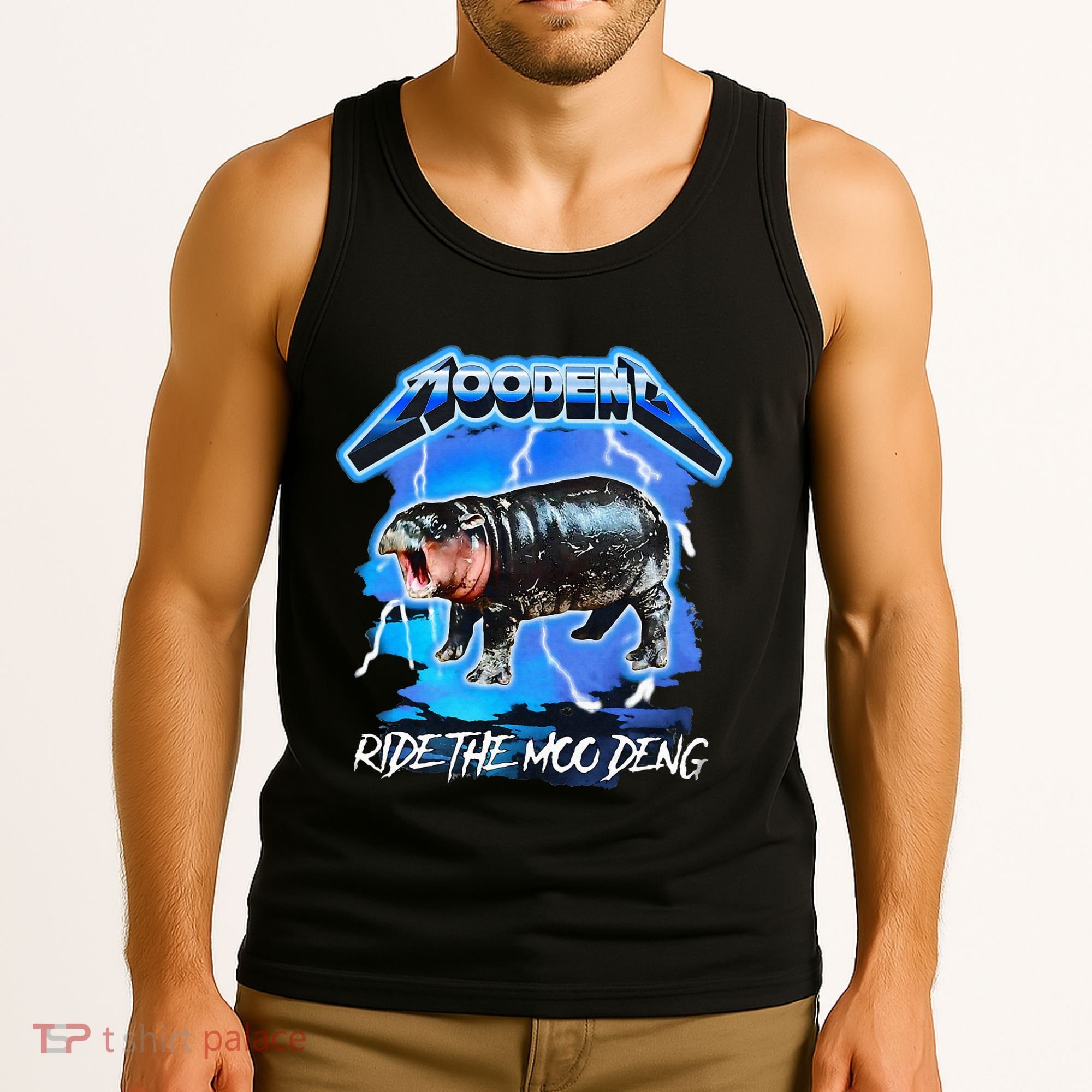 Moo Deng Hippo Ride The Moo Deng Tank Top
