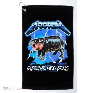 Moo Deng Hippo Ride The Moo Deng Golf Towel