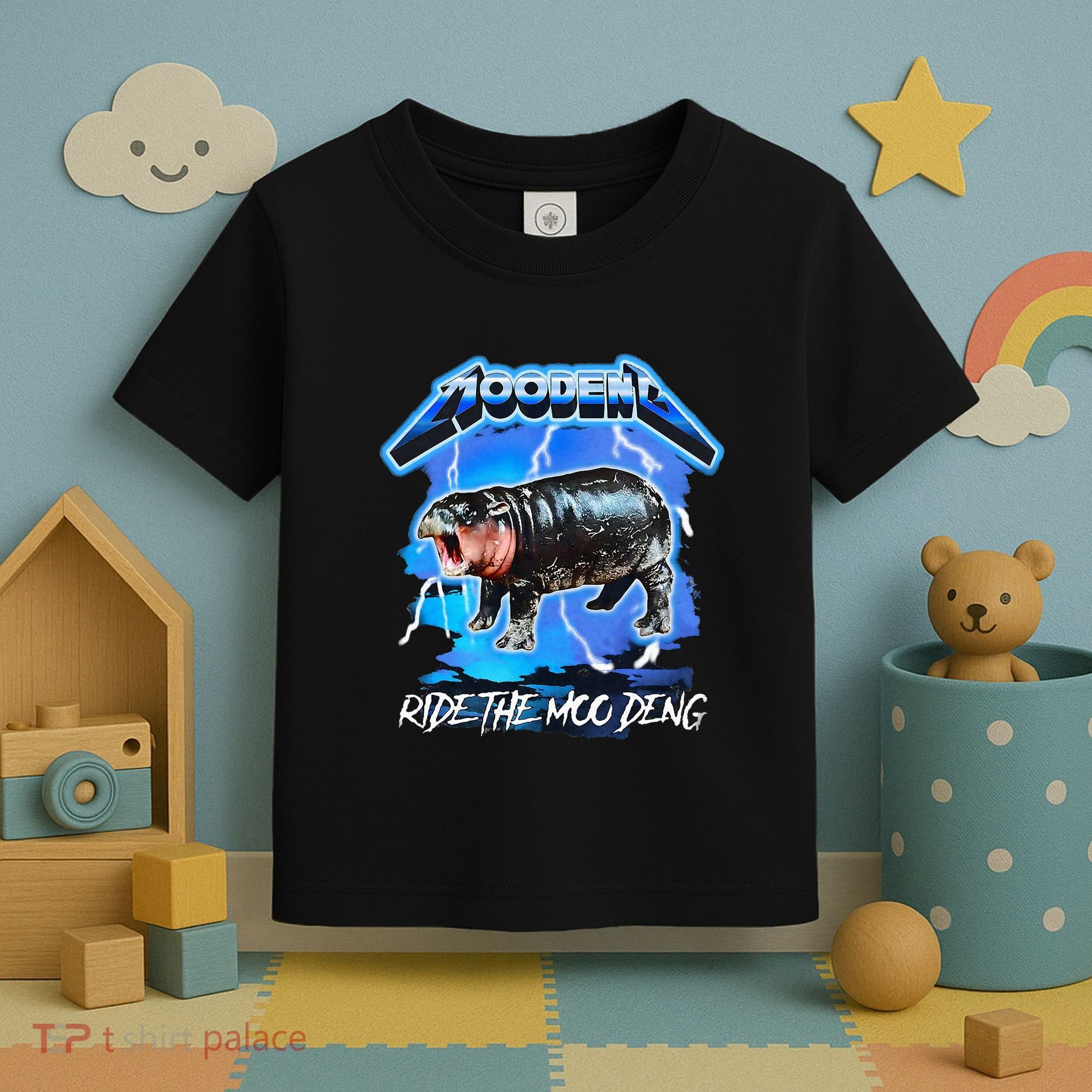 Moo Deng Hippo Ride The Moo Deng Toddler T-Shirt