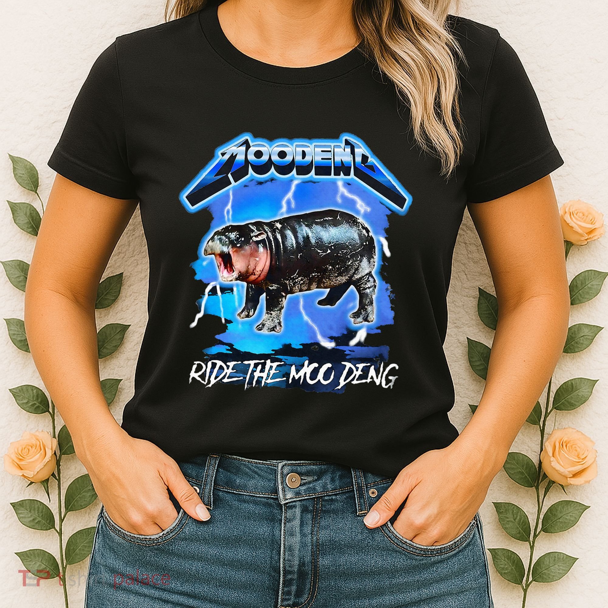 Moo Deng Hippo Ride The Moo Deng Women's T-Shirt