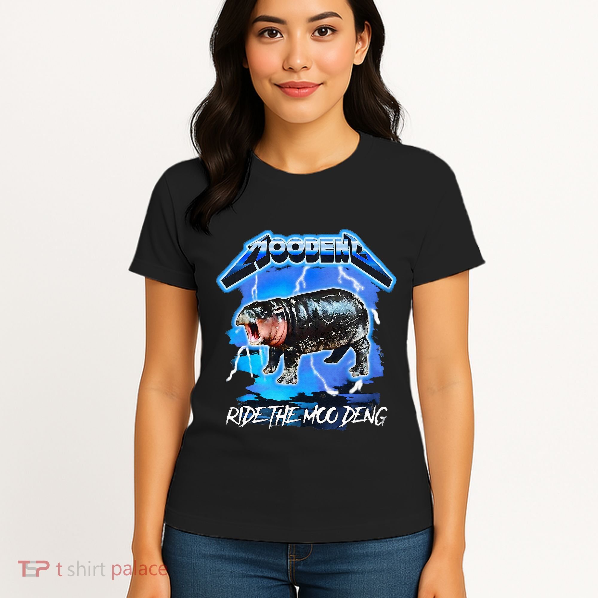 Moo Deng Hippo Ride The Moo Deng Women's T-Shirt