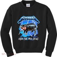 Moo Deng Hippo Ride The Moo Deng Kids Sweatshirt thumb 0