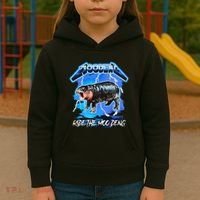 Moo Deng Hippo Ride The Moo Deng Kids Hoodie thumb 3