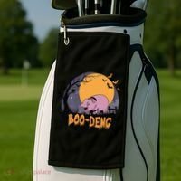 Moo Deng Halloween Boo Deng Halloween Golf Towel thumb 2