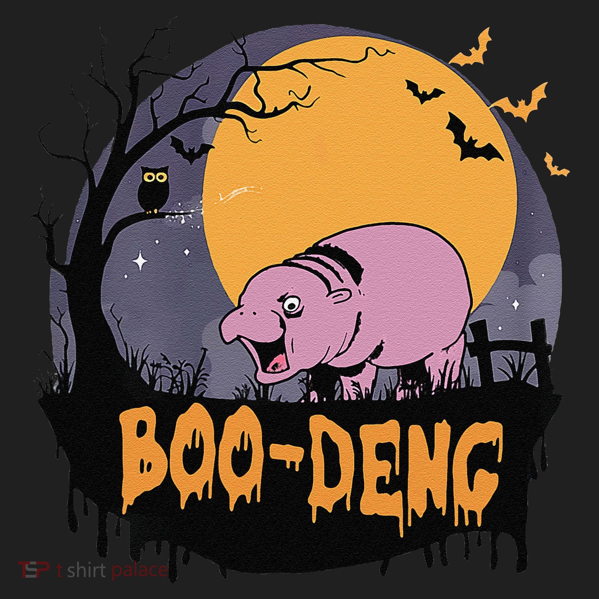 Moo Deng Halloween Boo Deng Halloween Golf Towel