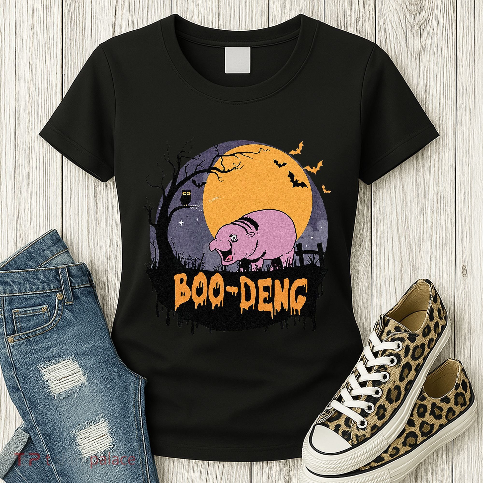Moo Deng Halloween Boo Deng Halloween Women's T-Shirt