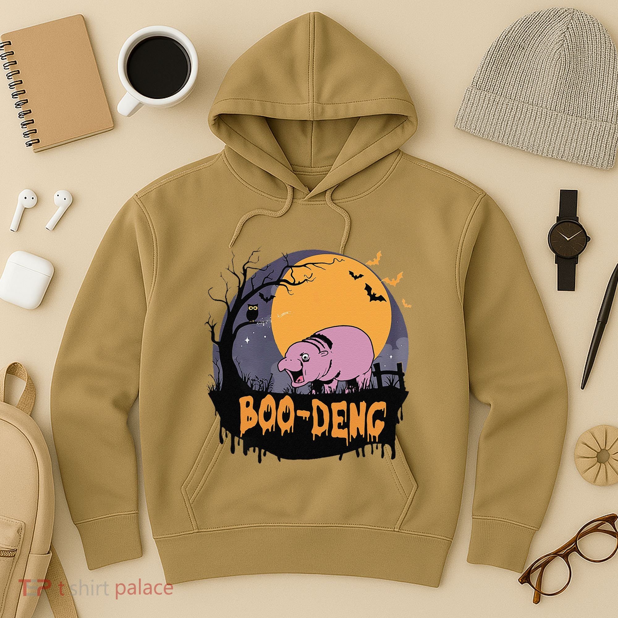 Moo Deng Halloween Boo Deng Halloween Hoodie