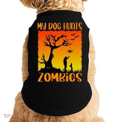 My Dog Hunts Zombies Halloween Doggie Tank