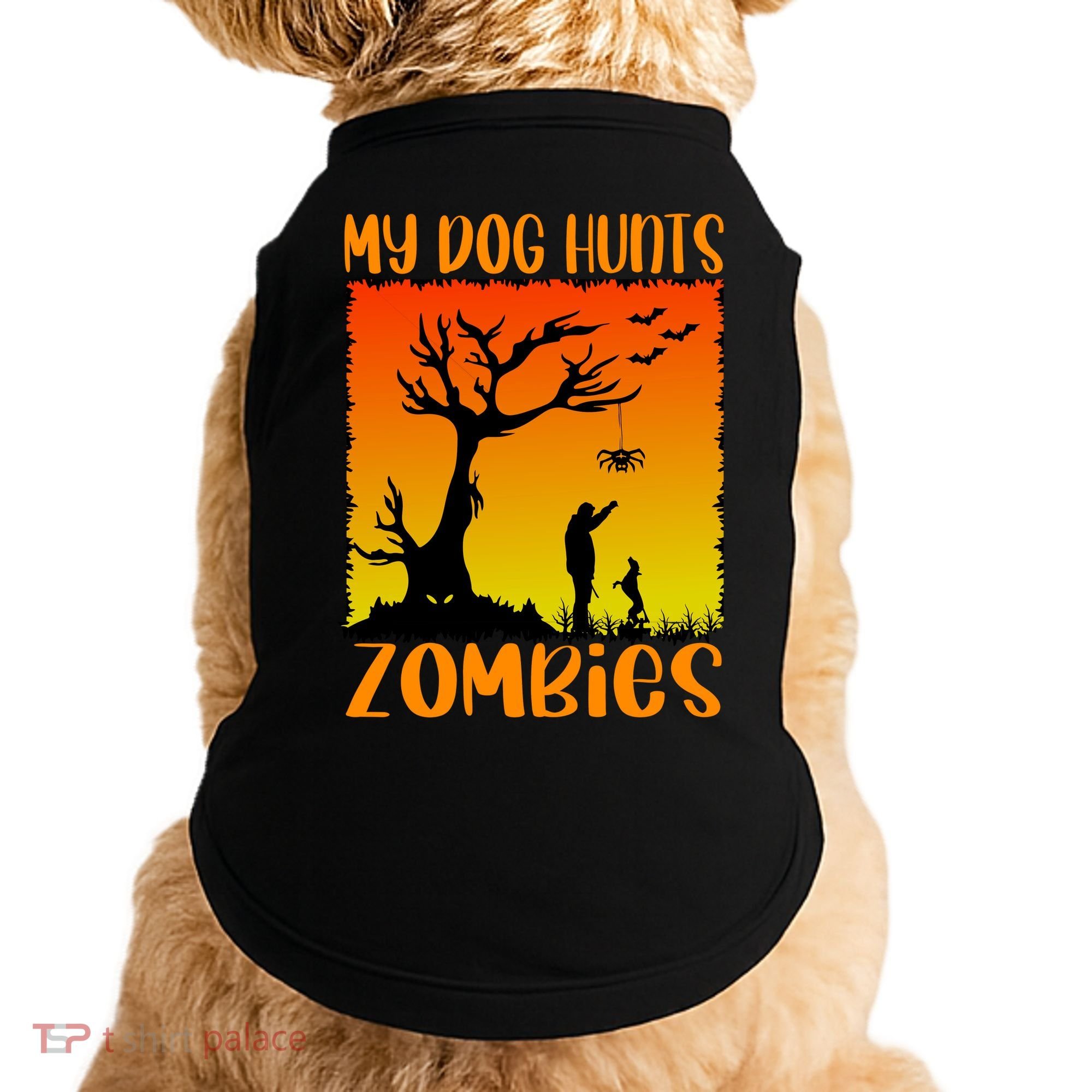 My Dog Hunts Zombies Halloween Doggie Tank