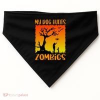 My Dog Hunts Zombies Halloween USA-Made Doggie Bandana thumb 0