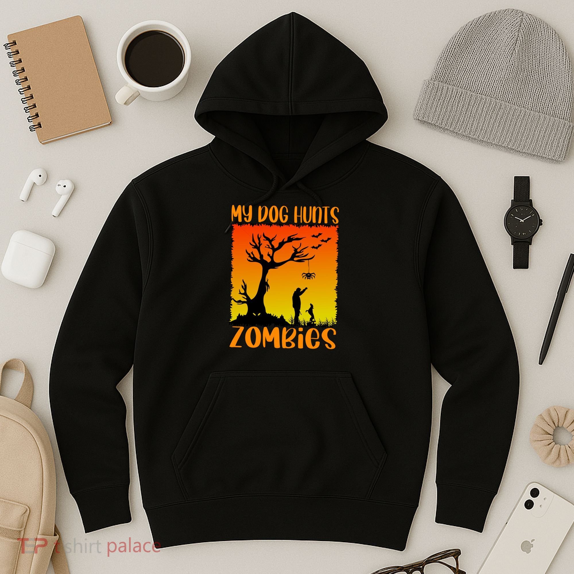 My Dog Hunts Zombies Halloween Hoodie