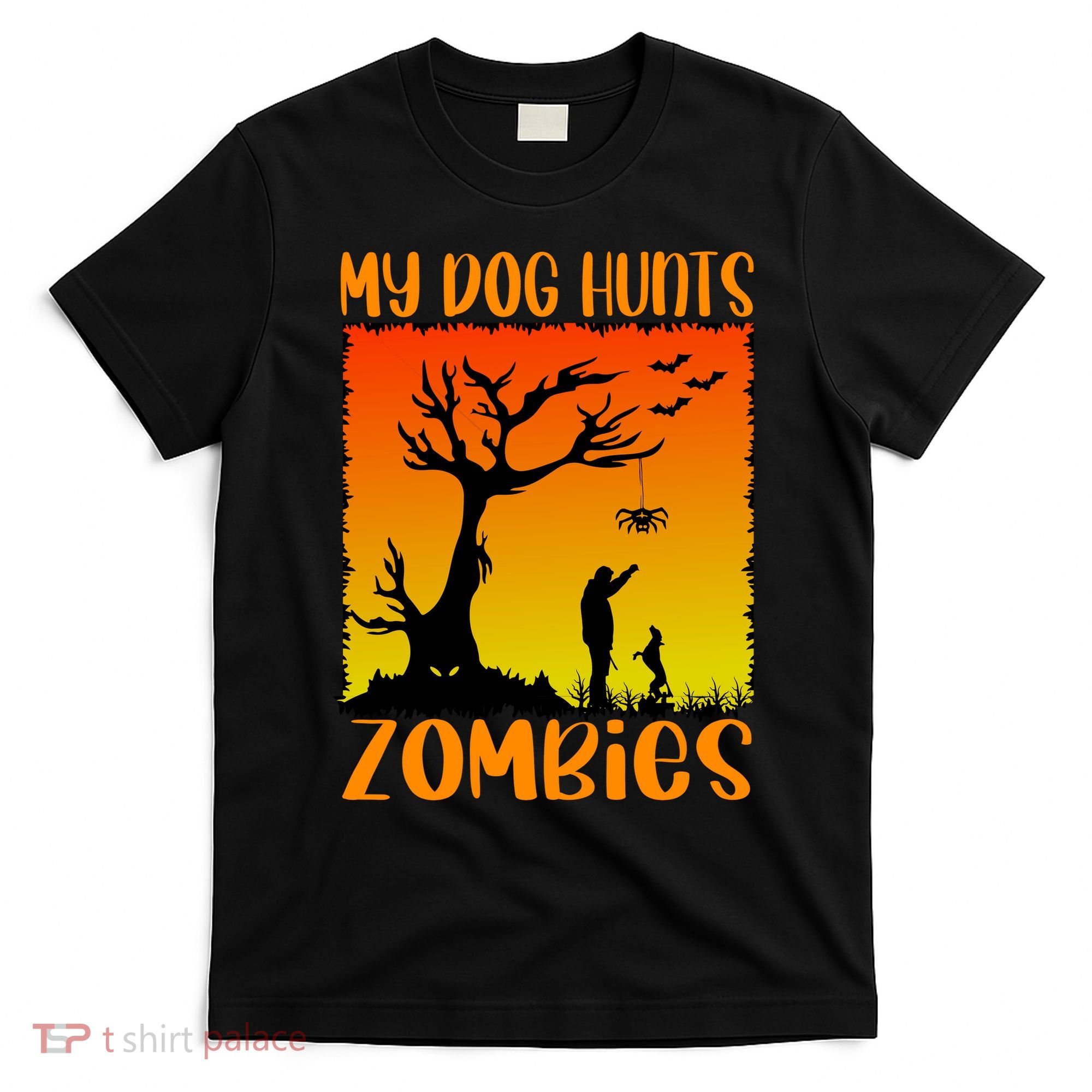 My Dog Hunts Zombies Halloween T-Shirt