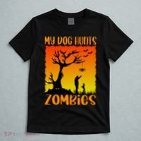 My Dog Hunts Zombies Halloween T-Shirt thumb 5