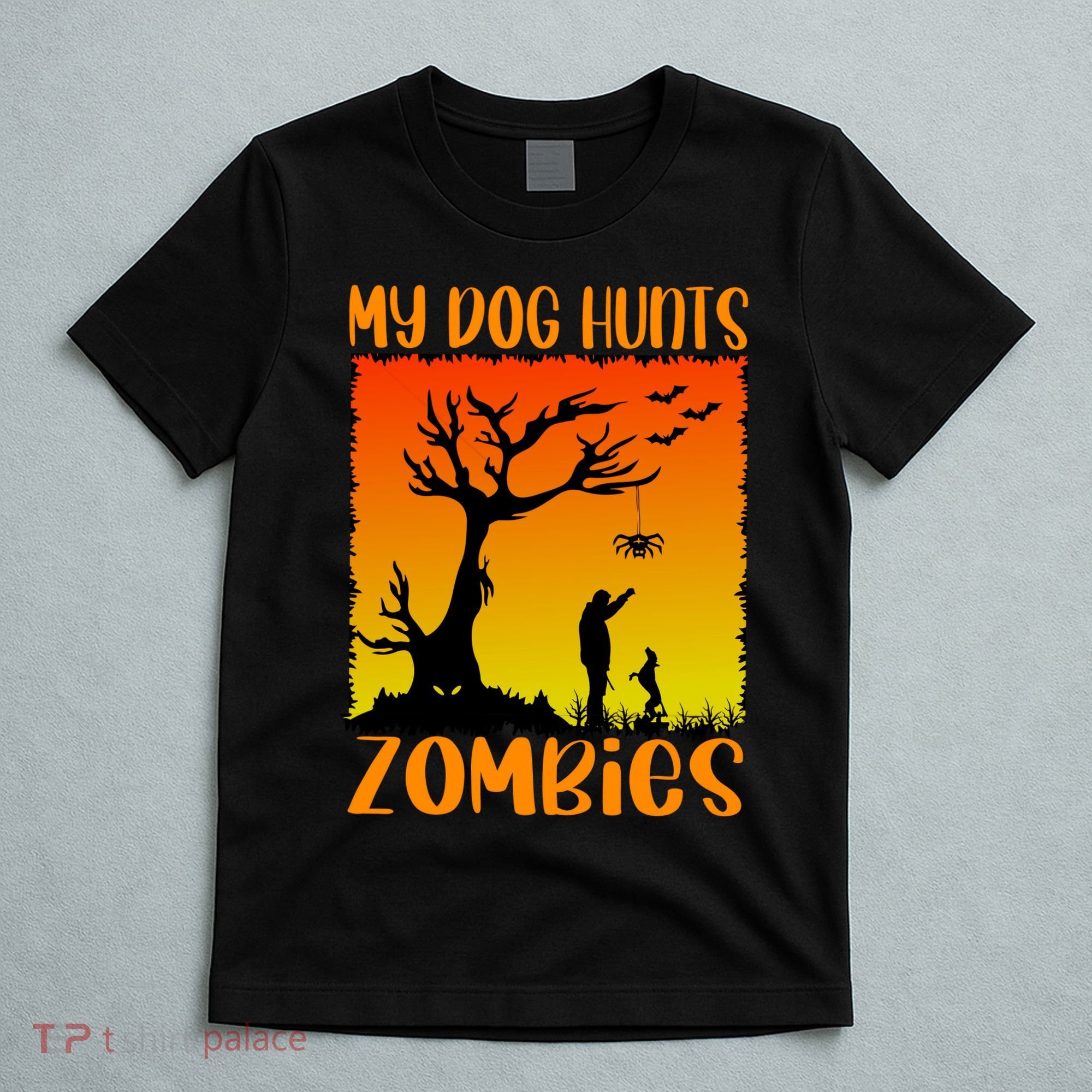 My Dog Hunts Zombies Halloween T-Shirt