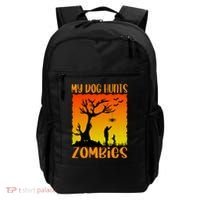 My Dog Hunts Zombies Halloween Backpack thumb 0