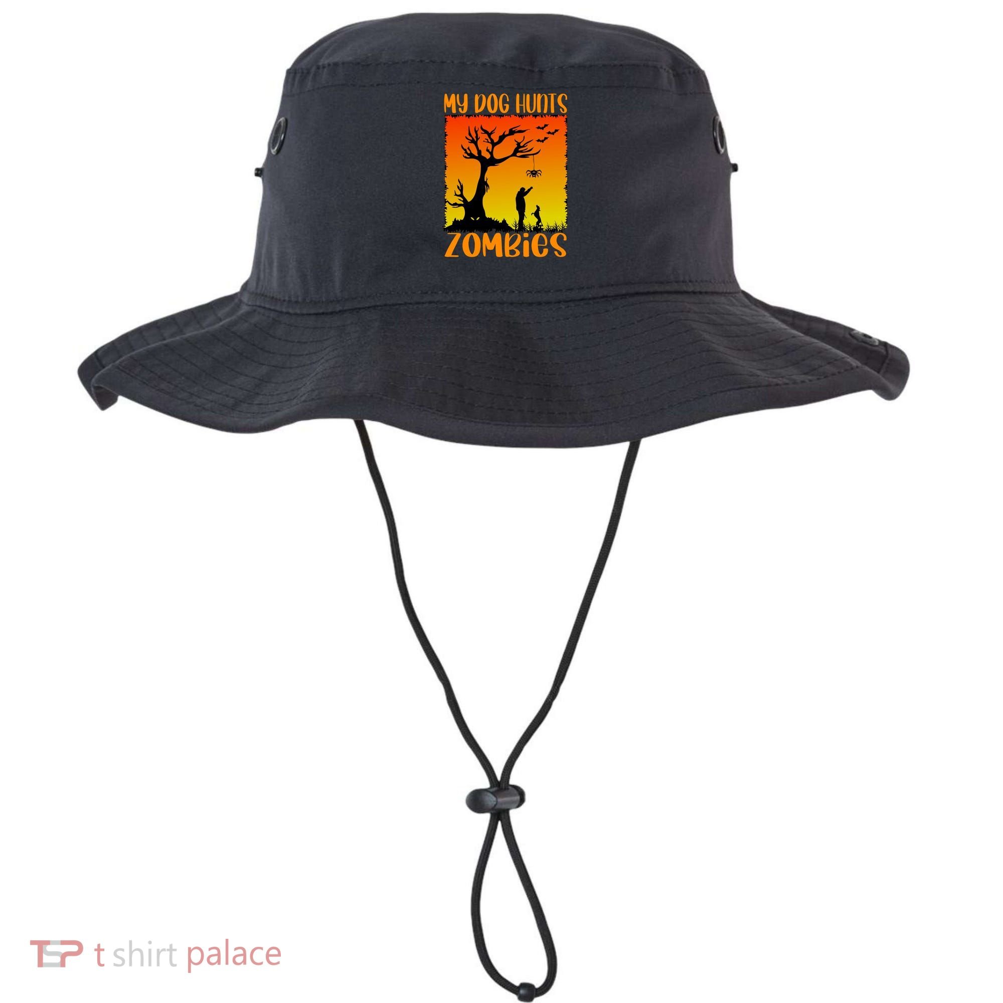 My Dog Hunts Zombies Halloween Bucket Hat