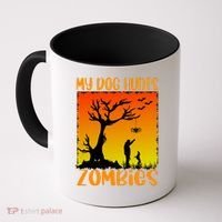 My Dog Hunts Zombies Halloween Coffee Mug thumb 0
