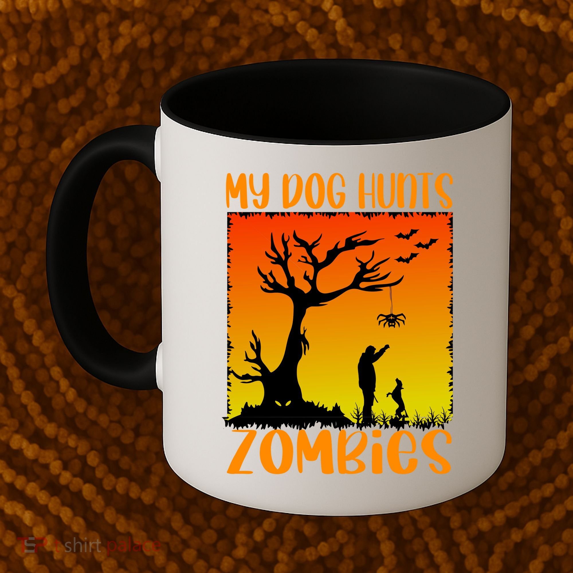 My Dog Hunts Zombies Halloween Coffee Mug