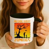 My Dog Hunts Zombies Halloween Coffee Mug thumb 3