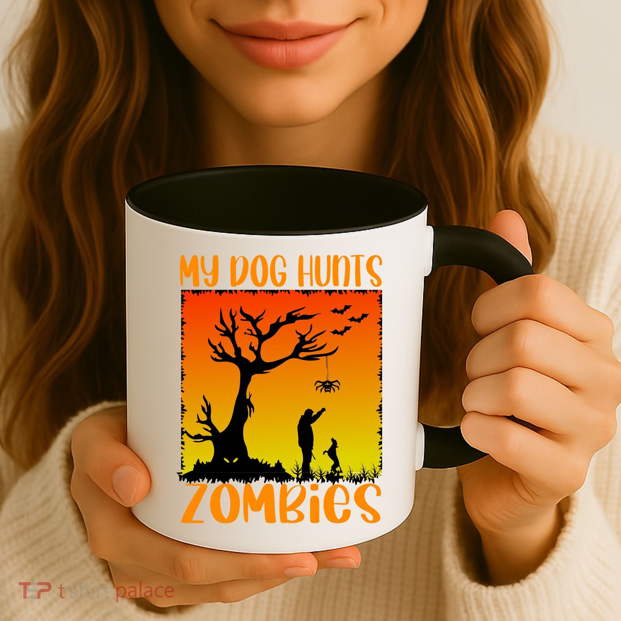 My Dog Hunts Zombies Halloween Coffee Mug