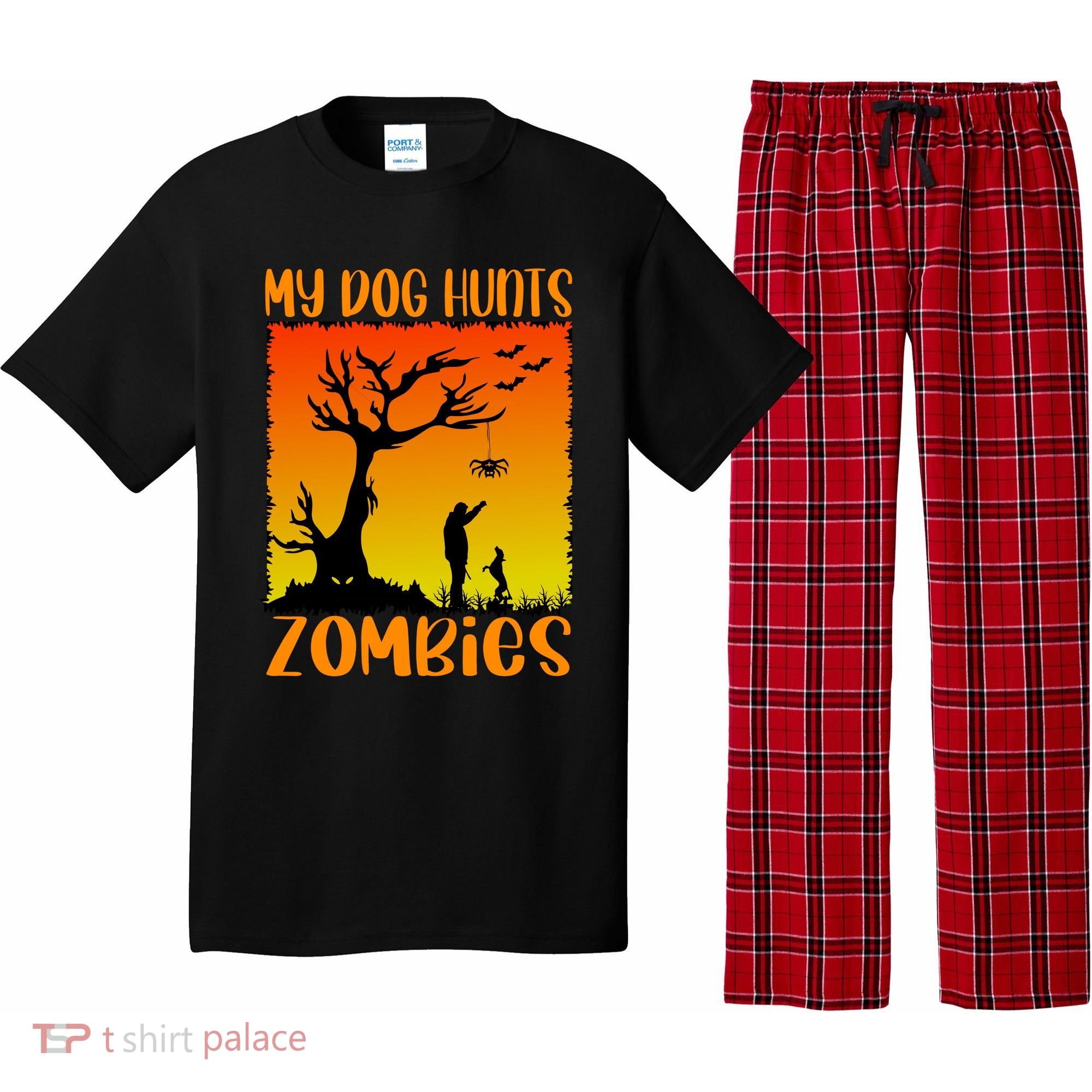 My Dog Hunts Zombies Halloween Pajama Set