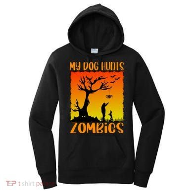 My Dog Hunts Zombies Halloween Women's Hoodie