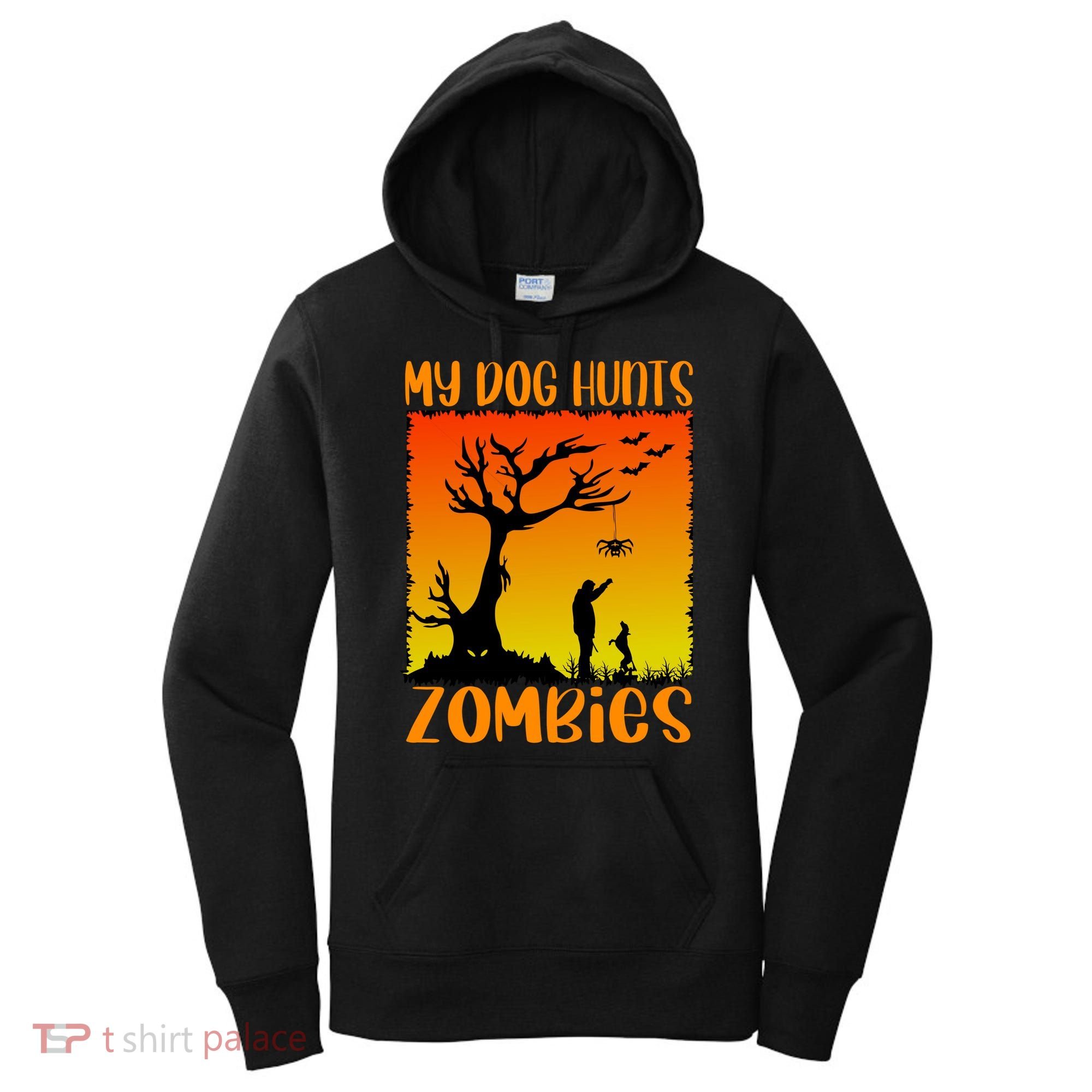 My Dog Hunts Zombies Halloween Women's Hoodie