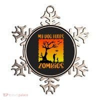 My Dog Hunts Zombies Halloween Ornament thumb 0