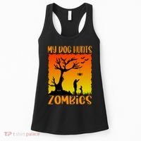 My Dog Hunts Zombies Halloween Women's Tank Top thumb 0
