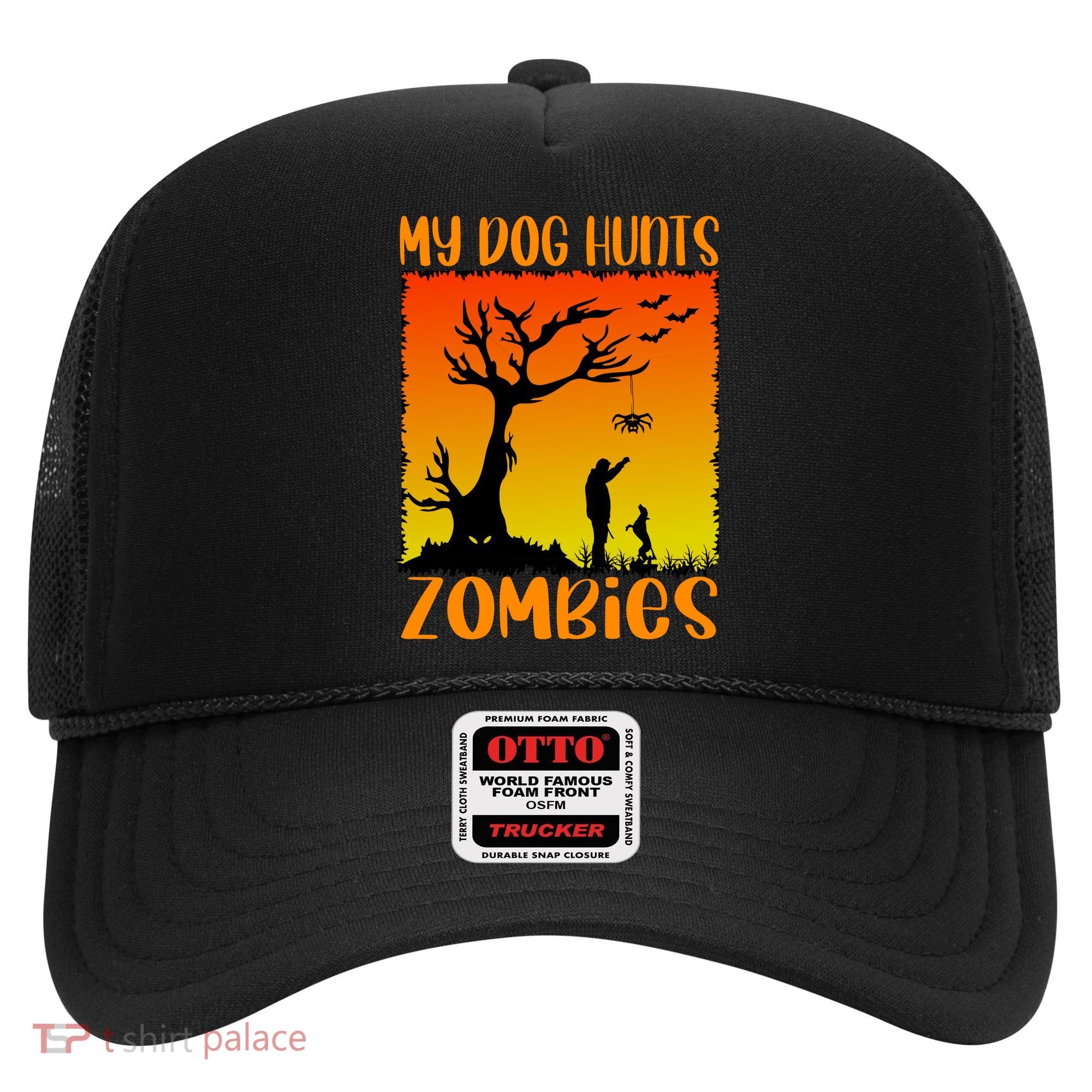 My Dog Hunts Zombies Halloween Hat