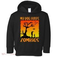My Dog Hunts Zombies Halloween Toddler Hoodie thumb 0