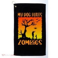 My Dog Hunts Zombies Halloween Golf Towel thumb 0