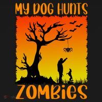 My Dog Hunts Zombies Halloween Women's Long Sleeve Shirt thumb 2