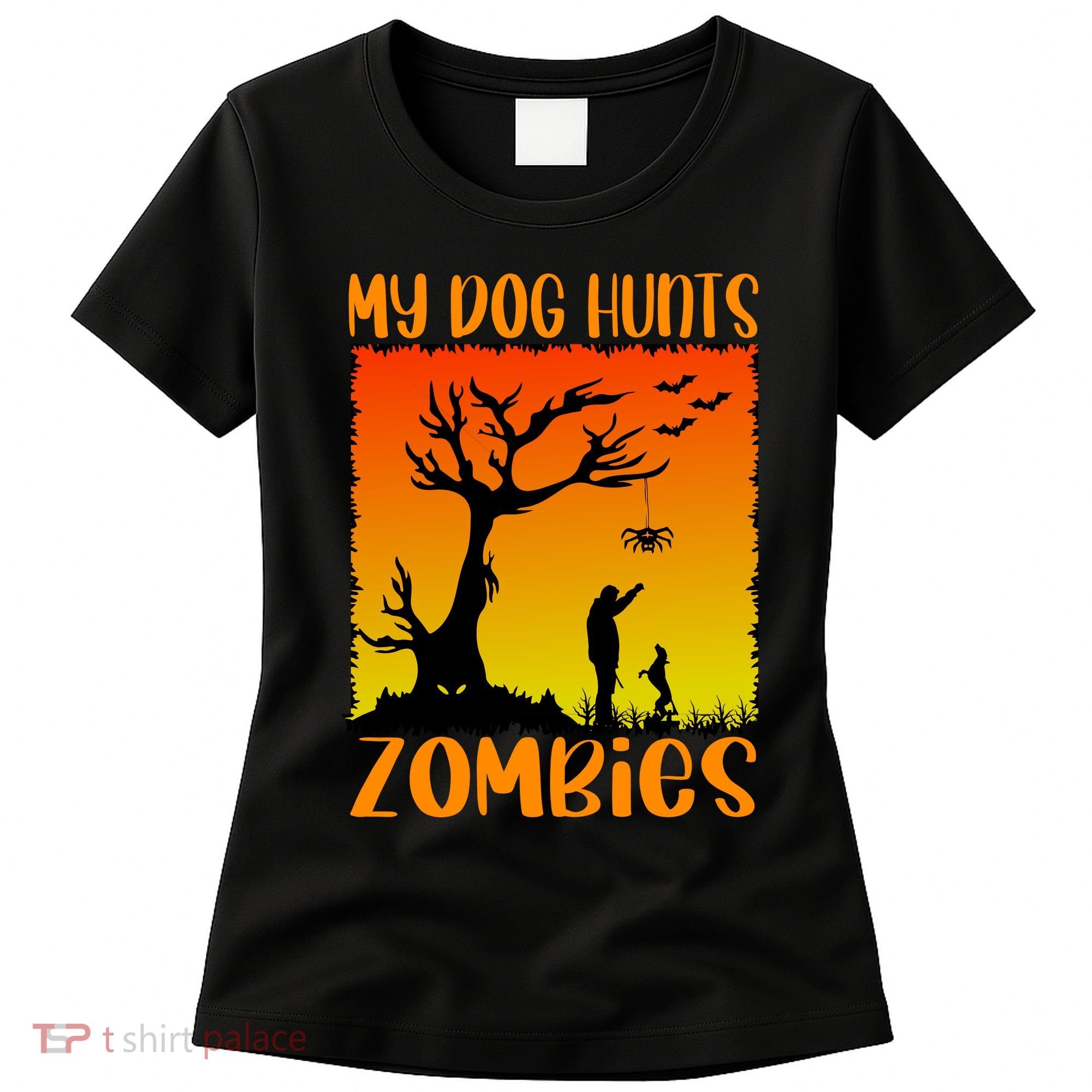 My Dog Hunts Zombies Halloween Women's T-Shirt