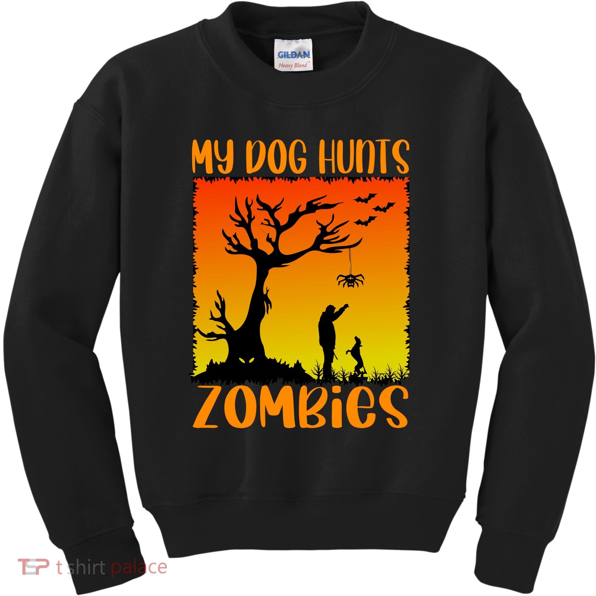 My Dog Hunts Zombies Halloween Kids Sweatshirt