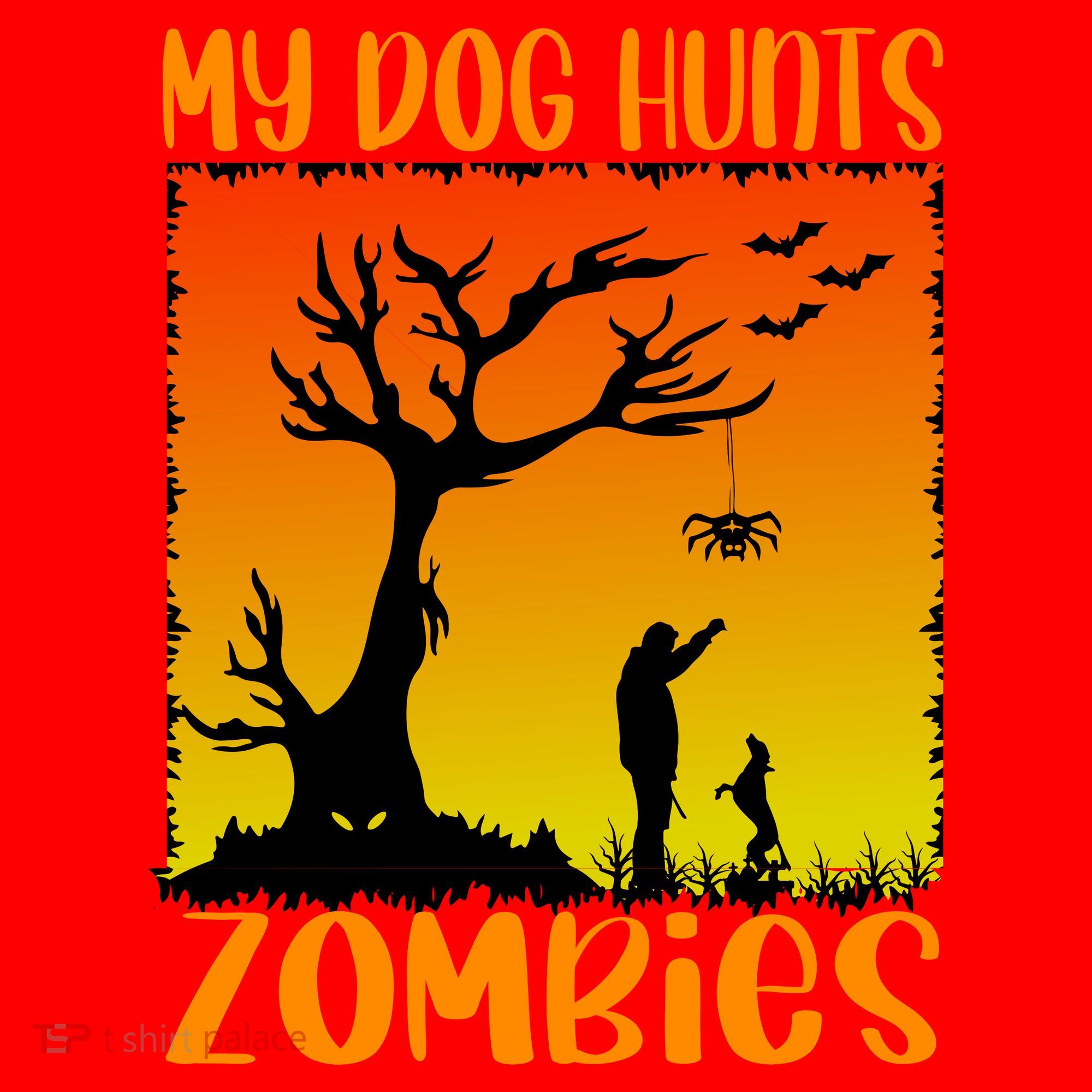 My Dog Hunts Zombies Halloween Santa Hat