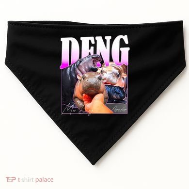 Moo Deng Hippo Baby Pygmy Funny USA-Made Doggie Bandana