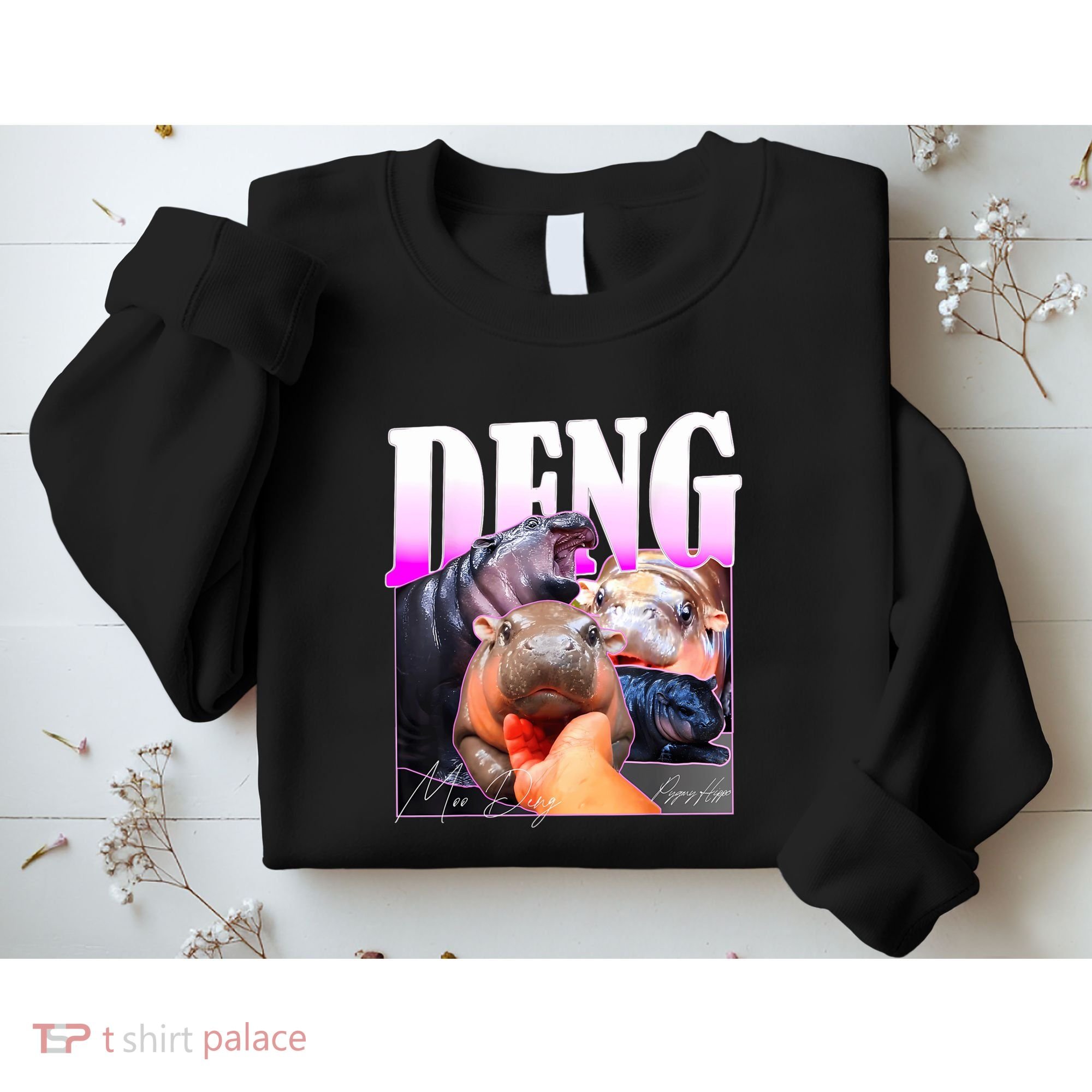 Moo Deng Hippo Baby Pygmy Funny Sweatshirt