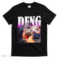 Moo Deng Hippo Baby Pygmy Funny T-Shirt thumb 0