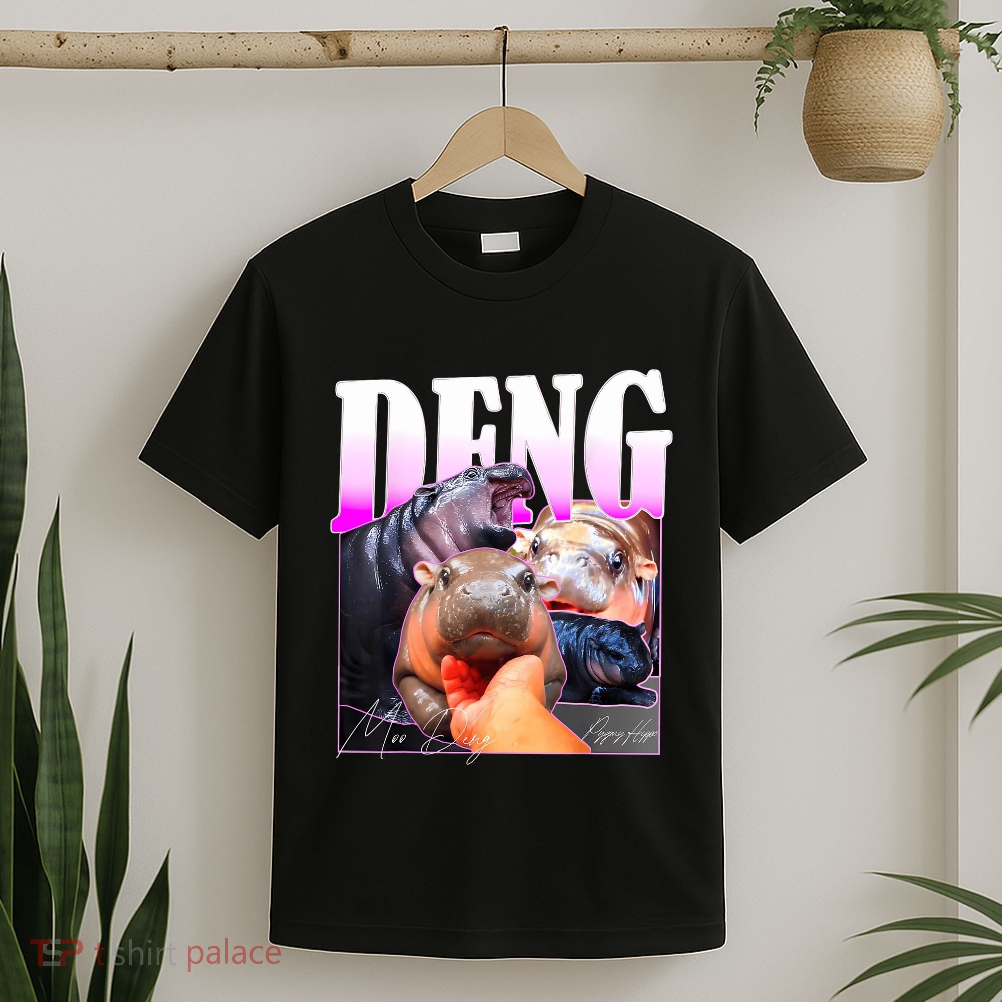 Moo Deng Hippo Baby Pygmy Funny T-Shirt