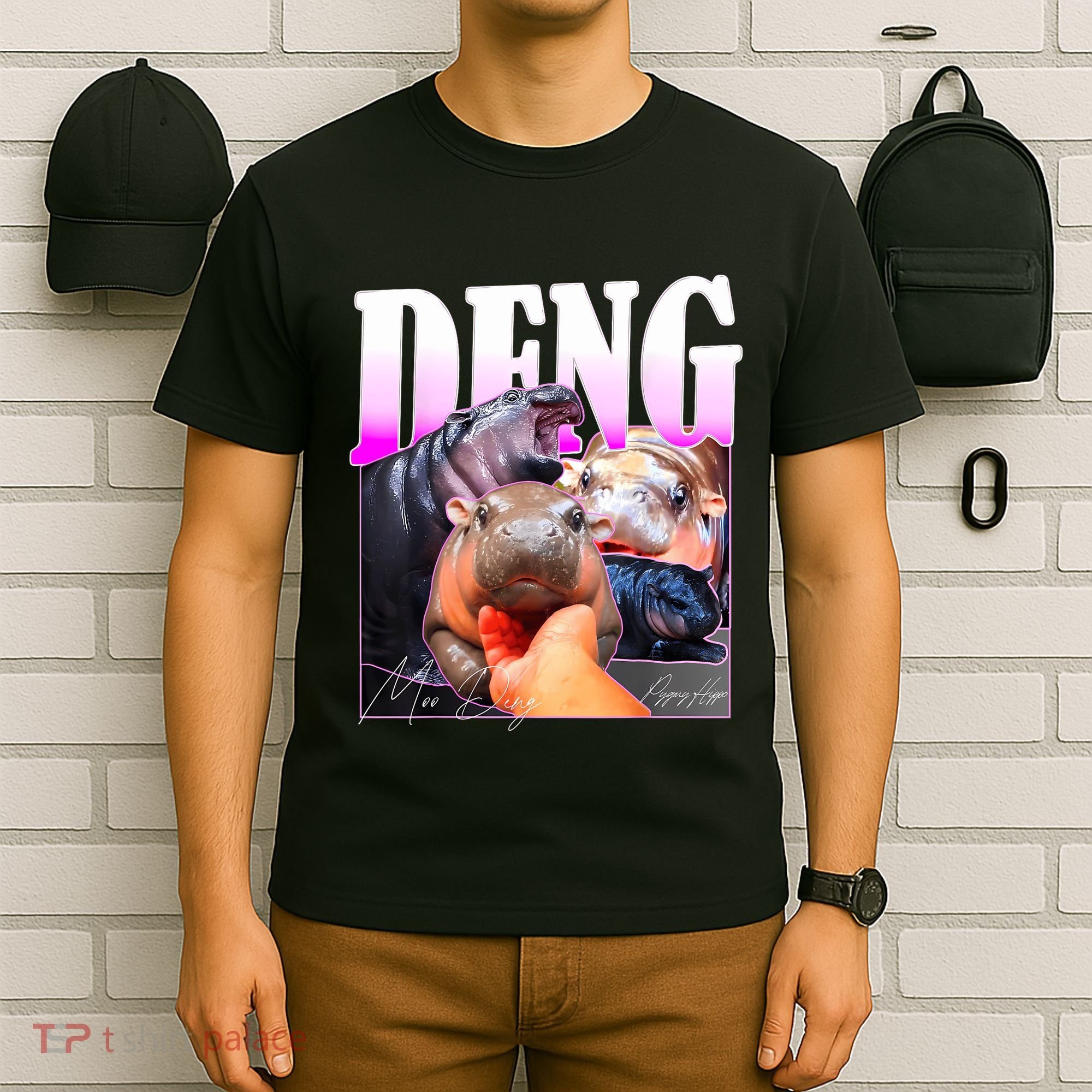Moo Deng Hippo Baby Pygmy Funny T-Shirt