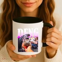 Moo Deng Hippo Baby Pygmy Funny Coffee Mug thumb 3