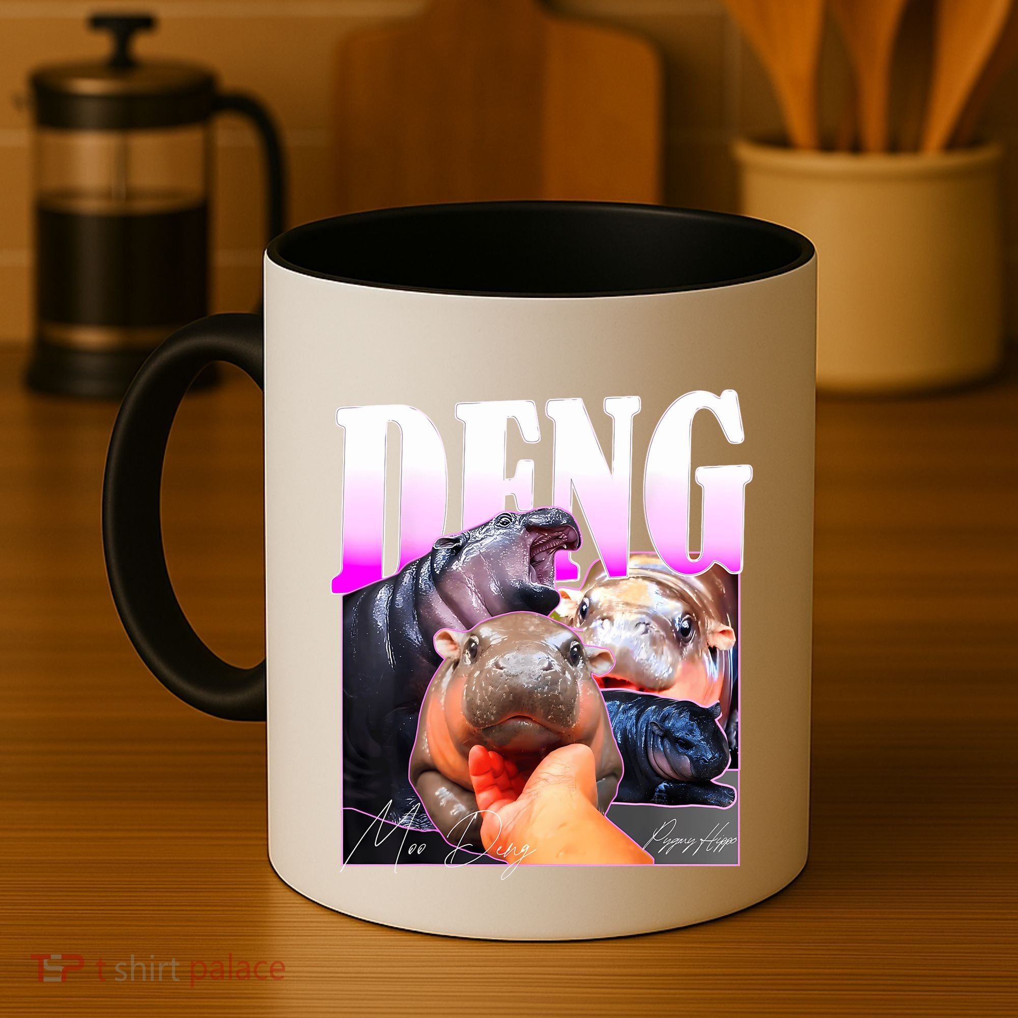 Moo Deng Hippo Baby Pygmy Funny Coffee Mug