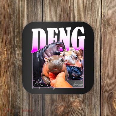 Moo Deng Hippo Baby Pygmy Funny Coaster